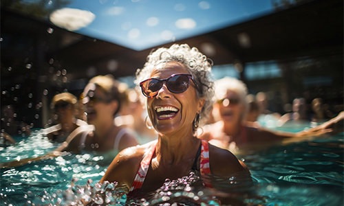 people in a pool